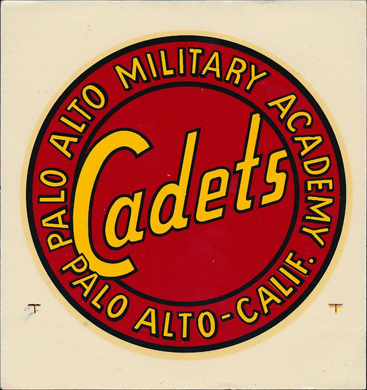 Palo Alto Military Academy Cadets Grade School Decal
