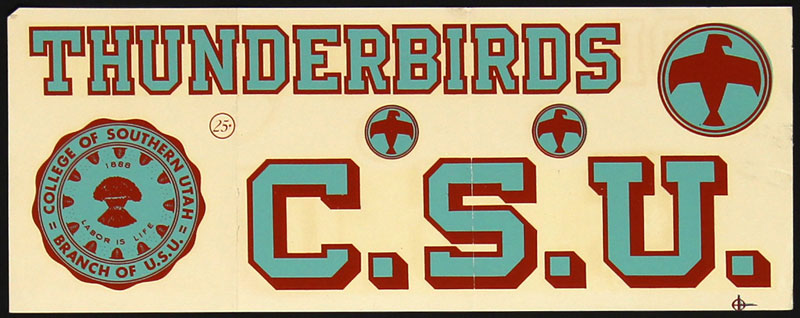 College of Southern Utah Thunderbirds Decal