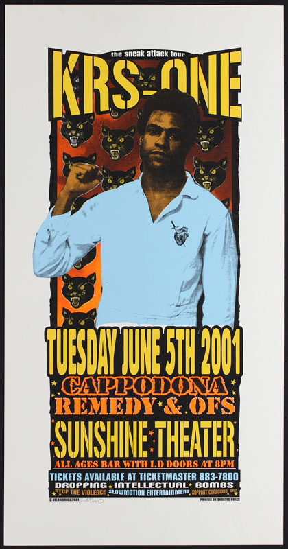 Delano Rock KRS-One - The Sneak Attack Tour Poster