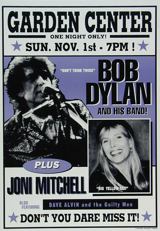 Bob Dylan Joni Mitchell Poster