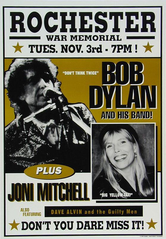 Bob Dylan Joni Mitchell Poster