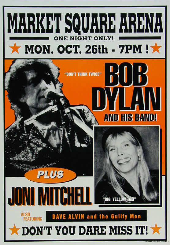 Bob Dylan Joni Mitchell Poster
