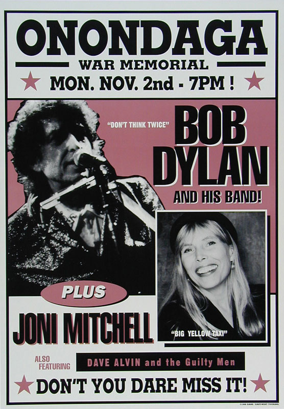 Bob Dylan Joni Mitchell Poster