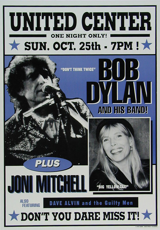 Bob Dylan Joni Mitchell Poster