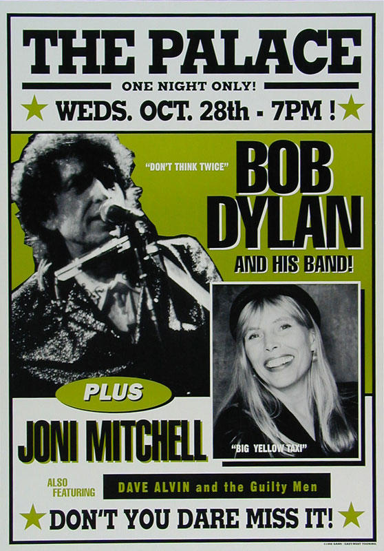 Bob Dylan Joni Mitchell Poster