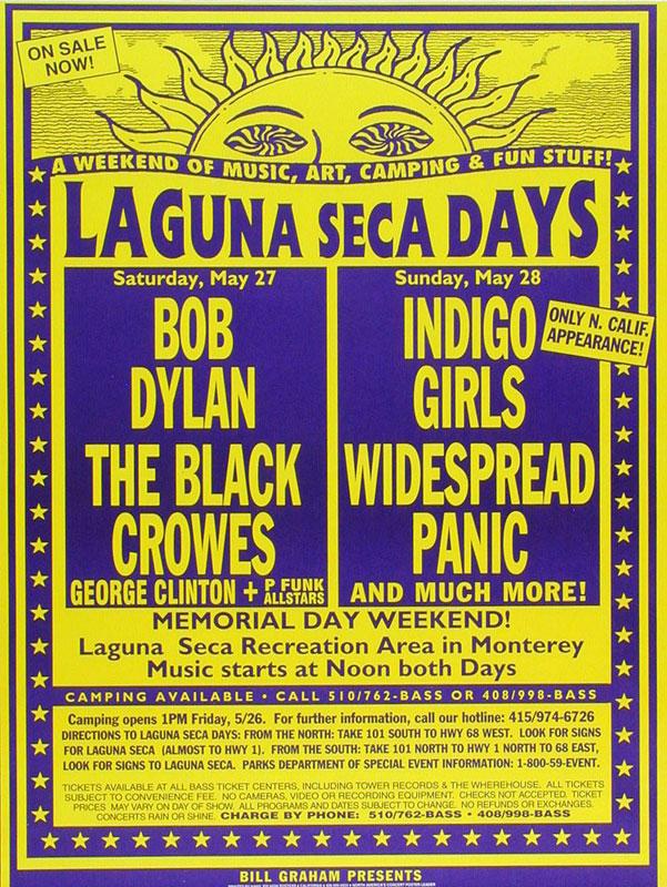 Laguna Seca Days Bob Dylan Poster