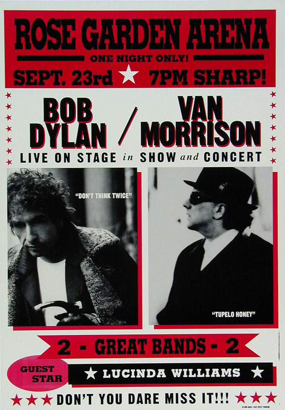 Bob Dylan Van Morrison Poster