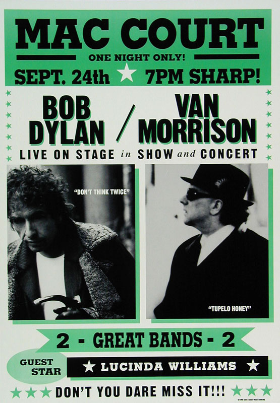 Bob Dylan Van Morrison Poster