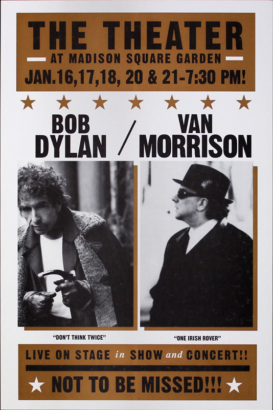 Bob Dylan Van Morrison Poster