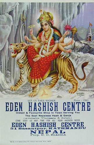 Eden Hashish Centre Poster - Snow Durga Poster