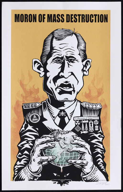 Emek Moron Of Mass Destruction George W. Bush Poster