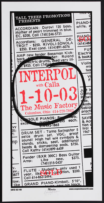 Mike Martin Interpol Poster