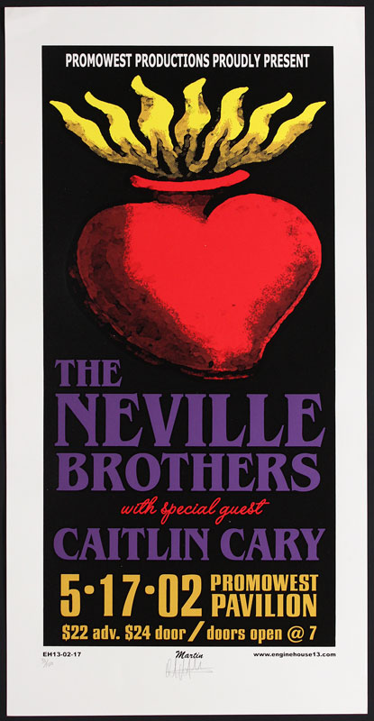 Mike Martin - Enginehouse 13 The Neville Brothers Poster