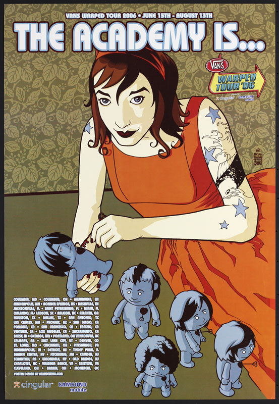 Brian Ewing The Academy Is... Vans Warped Tour 2006 Poster