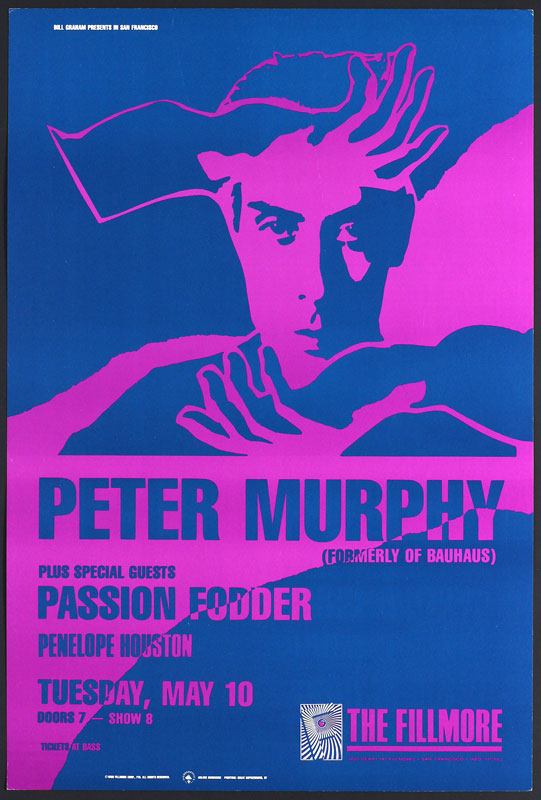 Peter Murphy 1988 Fillmore F15 Poster