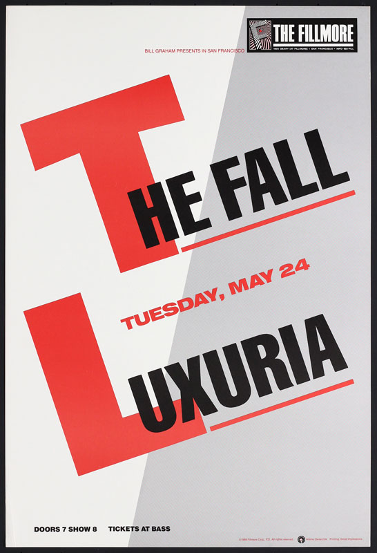 The Fall 1988 Fillmore F21 Poster