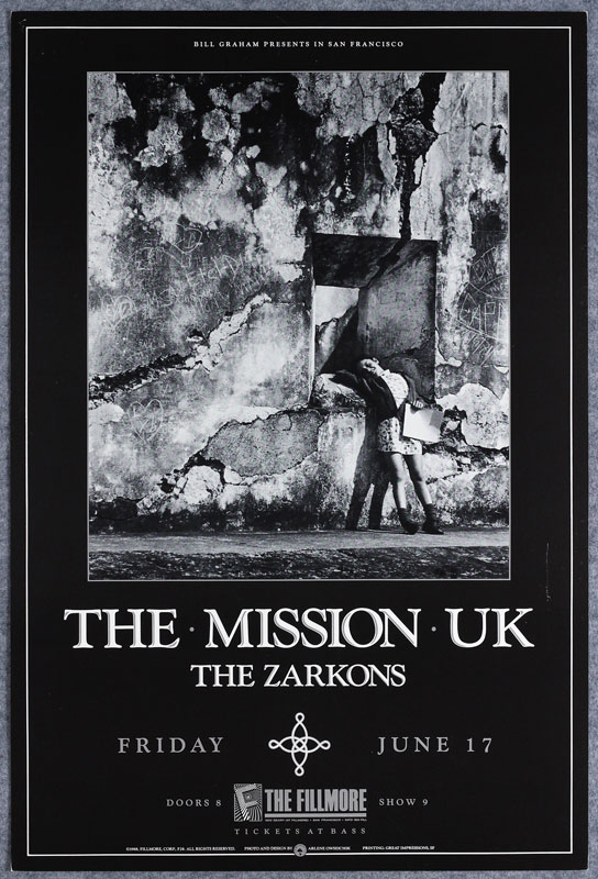 Mission UK 1988 Fillmore F28 Poster