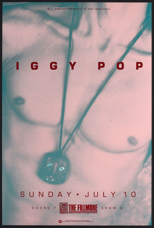 Iggy Pop 1988 Fillmore F32 Poster