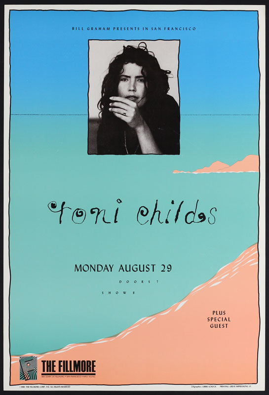 Toni Childs 1988 Fillmore F43 Poster