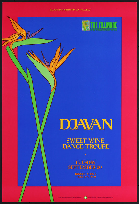 Djavan 1988 Fillmore F50 Poster