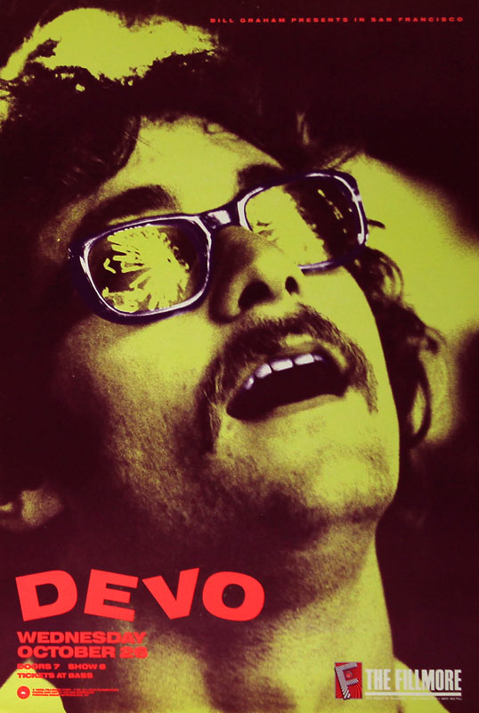 Devo 1988 Fillmore F58 Poster