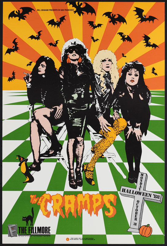 The Cramps 1988 Fillmore F61 Poster