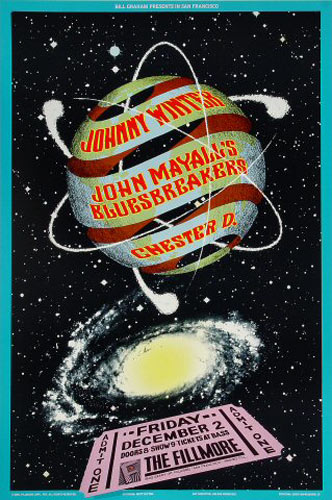 Johnny Winter 1988 Fillmore F65 Poster