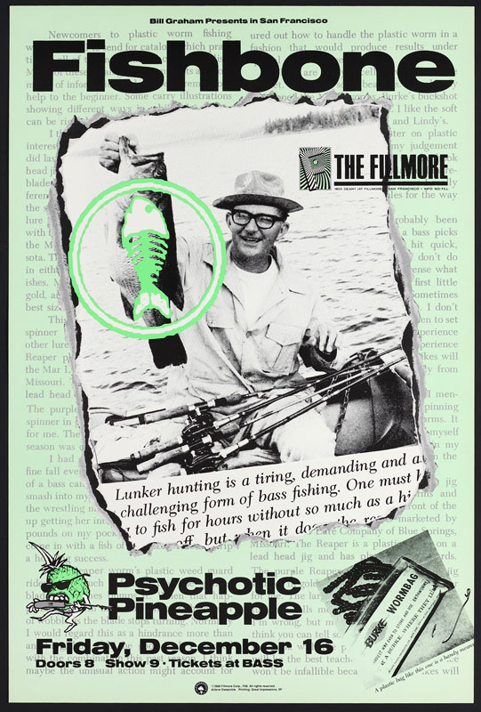 Fishbone 1988 Fillmore F68 Poster