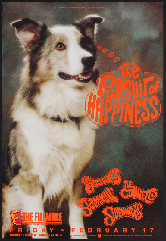 The Pursuit Of Happiness 1989 Fillmore F77 Poster