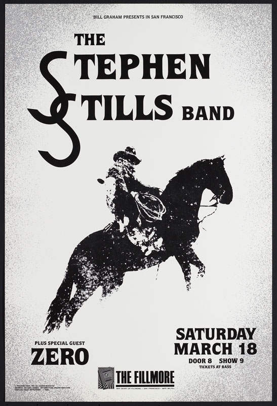 The Stephen Stills Band 1989 Fillmore F83 Poster