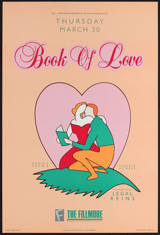Book Of Love 1989 Fillmore F84 Poster
