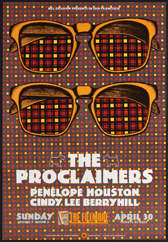 The Proclaimers 1989 Fillmore F91 Poster