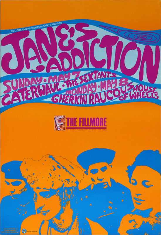 Jane's Addiction 1989 Fillmore F95 Poster