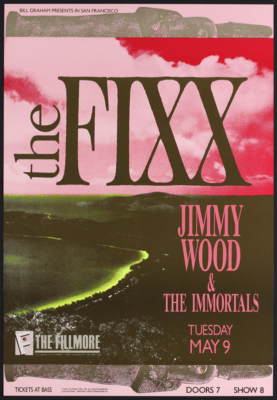 The Fixx 1989 Fillmore F96 Poster