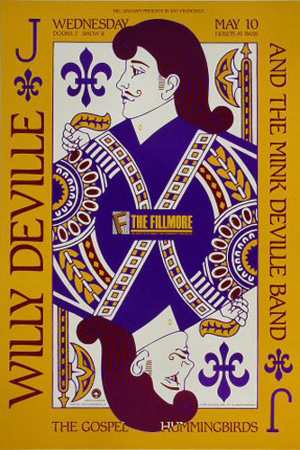 Willy DeVille and the Mink DeVille Band 1989 Fillmore F97 Poster