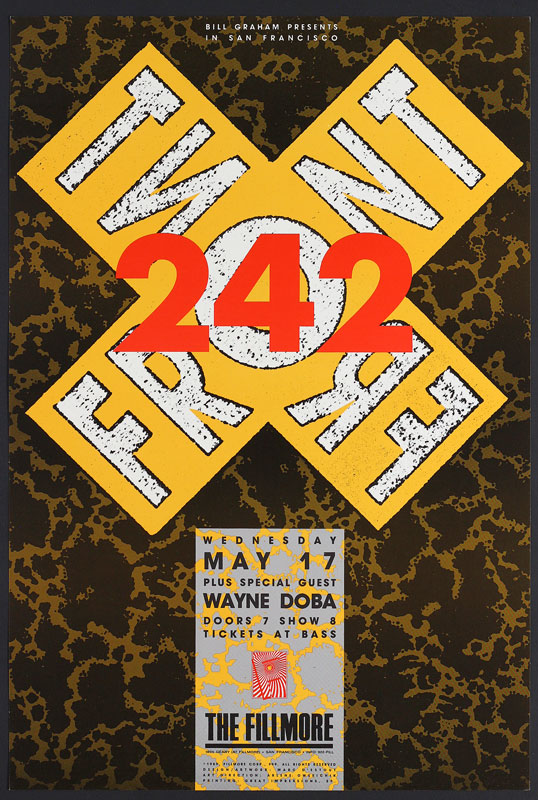 Front 242 1989 Fillmore F99 Poster