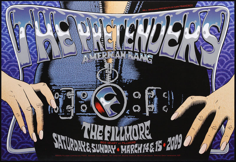 The Pretenders 2009 Fillmore F1000 Poster