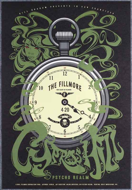 Cypress Hill 2009 Fillmore F1008 Poster