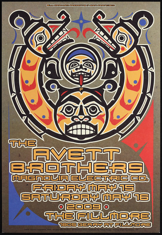 Avett Brothers 2009 Fillmore F1012 Poster