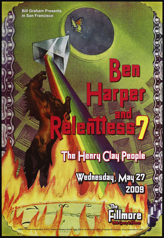 Ben Harper 2009 Fillmore F1015 Poster