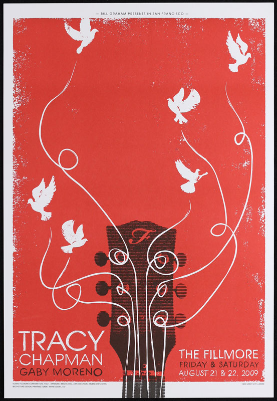 Tracy Chapman 2009 Fillmore F1021r Poster