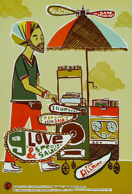 G. Love and Special Sauce 2010 Fillmore F1041 Poster