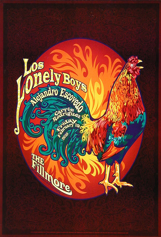 Los Lonely Boys 2010 Fillmore F1042 Poster