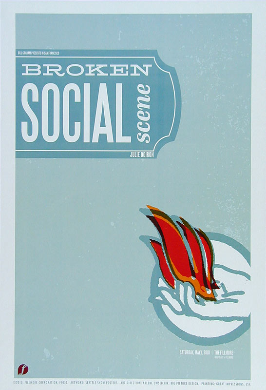 Broken Social Scene 2010 Fillmore F1055 Poster