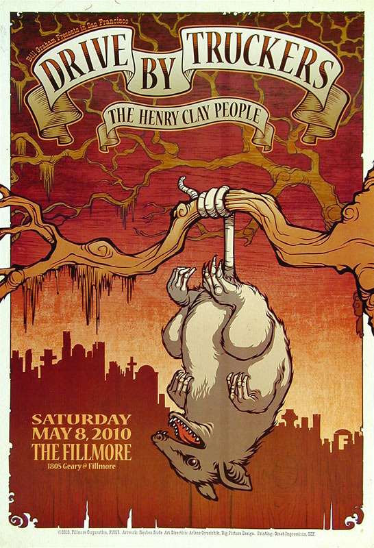 Drive By Truckers 2010 Fillmore F1057 Poster