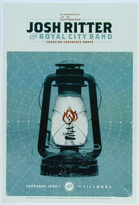 Josh Ritter and the Royal City Band 2010 Fillmore F1064 Poster