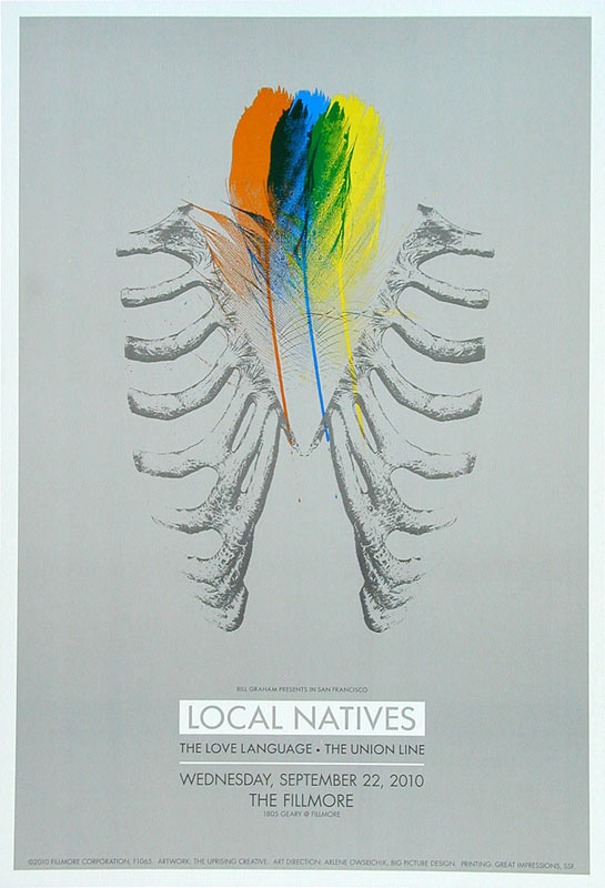 Local Natives 2010 Fillmore F1065 Poster