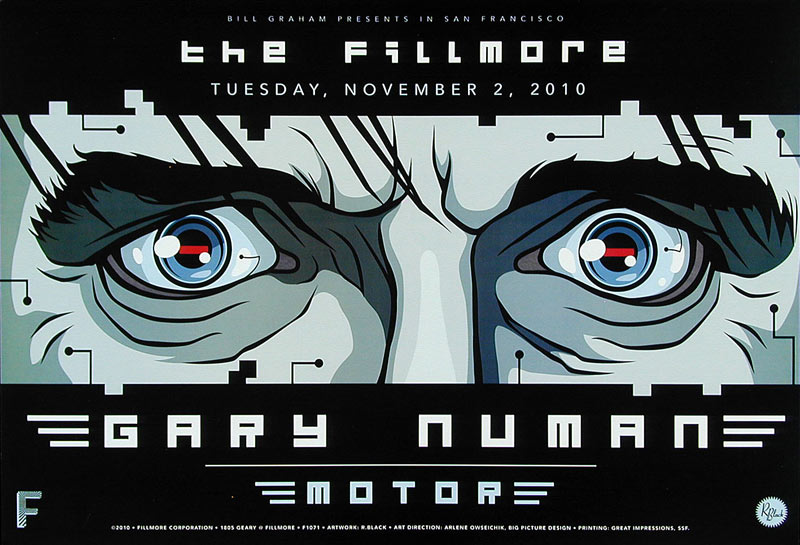 Gary Numan 2010 Fillmore F1071 Poster
