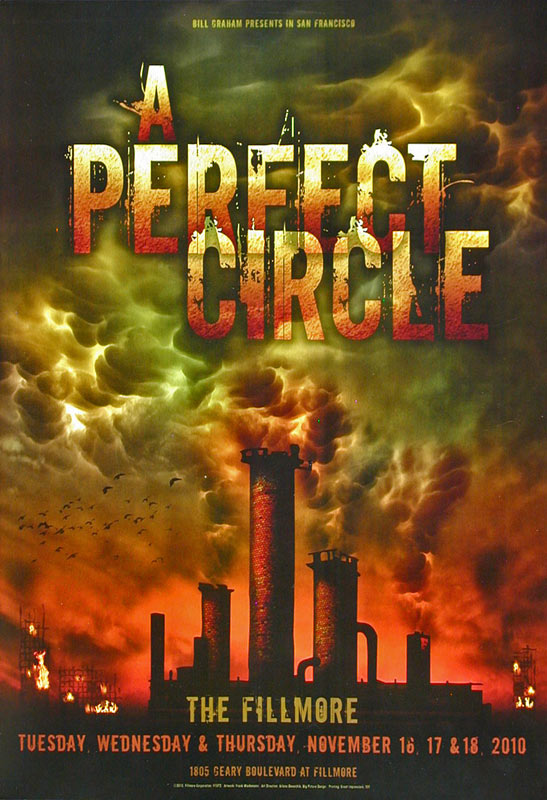 A Perfect Circle 2010 Fillmore F1072 Poster