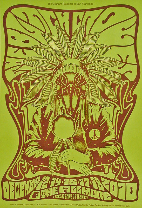 The Black Crowes 2010 Fillmore F1075G Poster